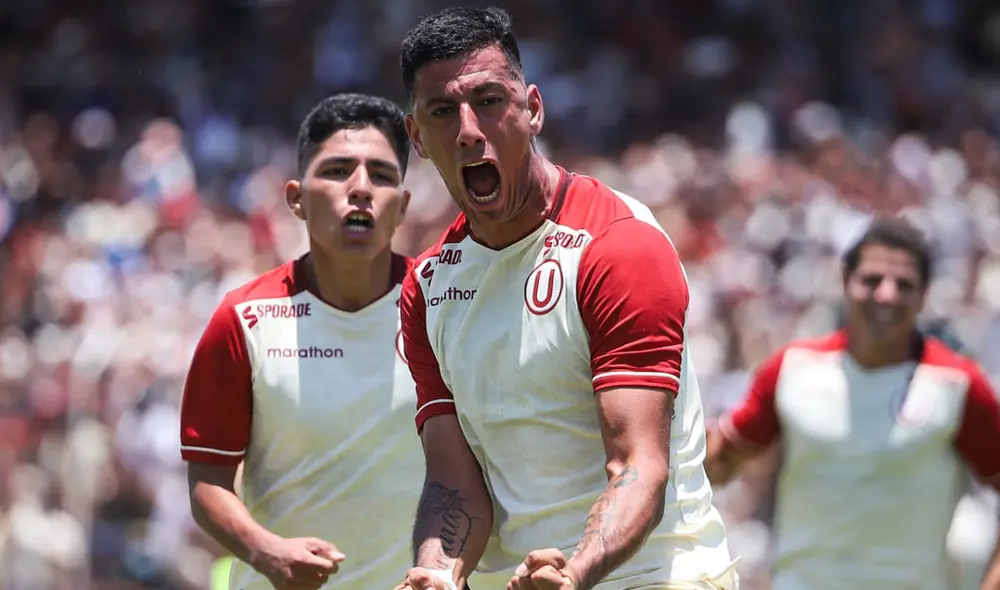 Universitario: Federico Alonso anotó el único tanto de los cremas ante Carlos Stein. Foto: Universitario/Twitter