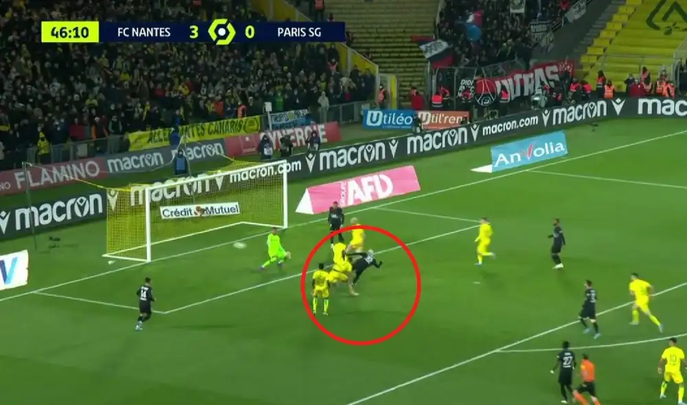 Así fue el golazo de Neymar. Foto: captura ESPN. Así fue el golazo de Neymar. Foto: captura ESPN.