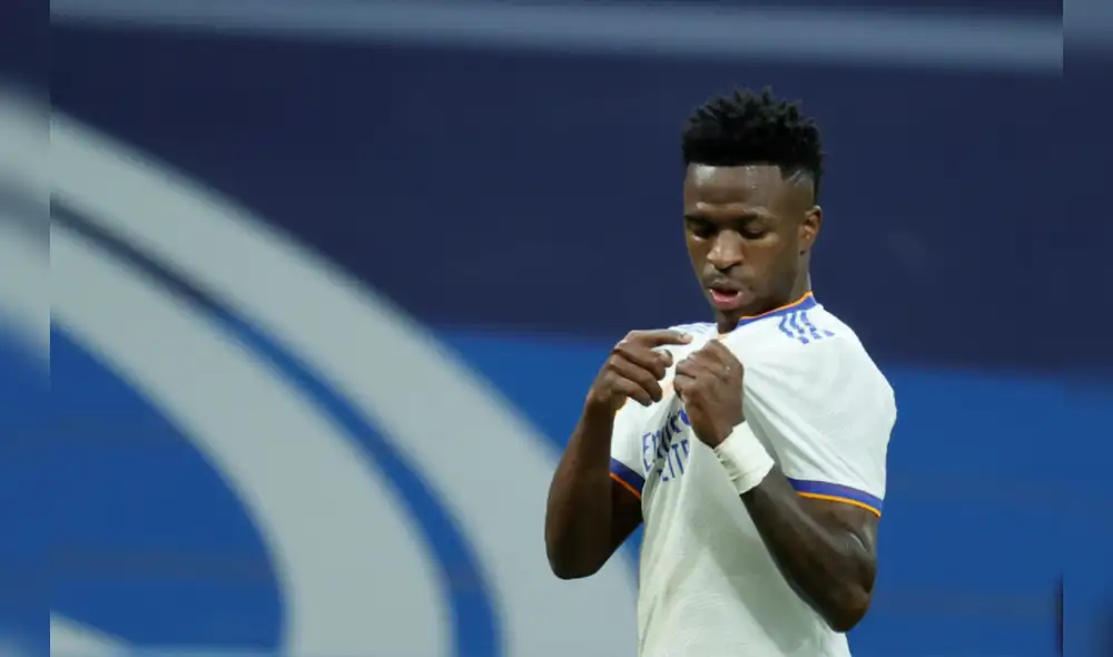 Vinícius Júnior marcó el segundo tanto en el encuentro que se jugó en el Santiago Bernabéu. Foto:EFE