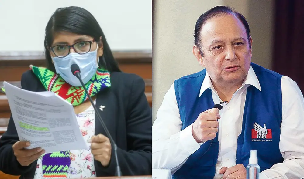 Margot Palacios quiere que Gutiérrez deje la Defensoría. Foto: composición La República/Congreso