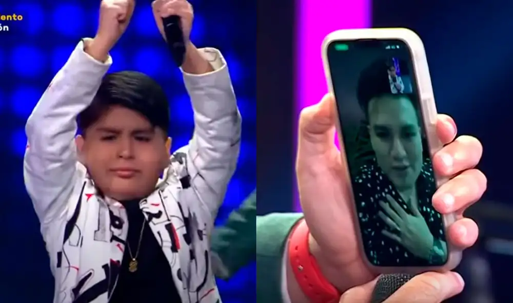 Deyvis Orosco le hizo una promesa a un niño que lo imita en Yo soy: nueva generación. Foto: captura/Latina