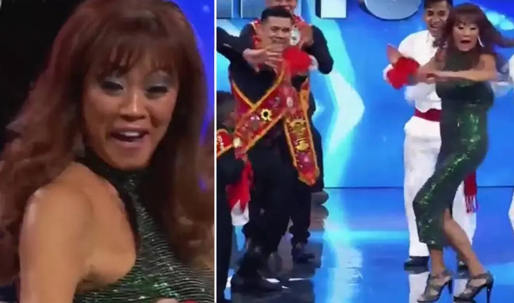 Mimy Succar demostró sus mejores pasos de baile en el escenario. Foto: composición Latina Mimy Succar demostró sus mejores pasos de baile en el escenario. Foto: composición Latina
