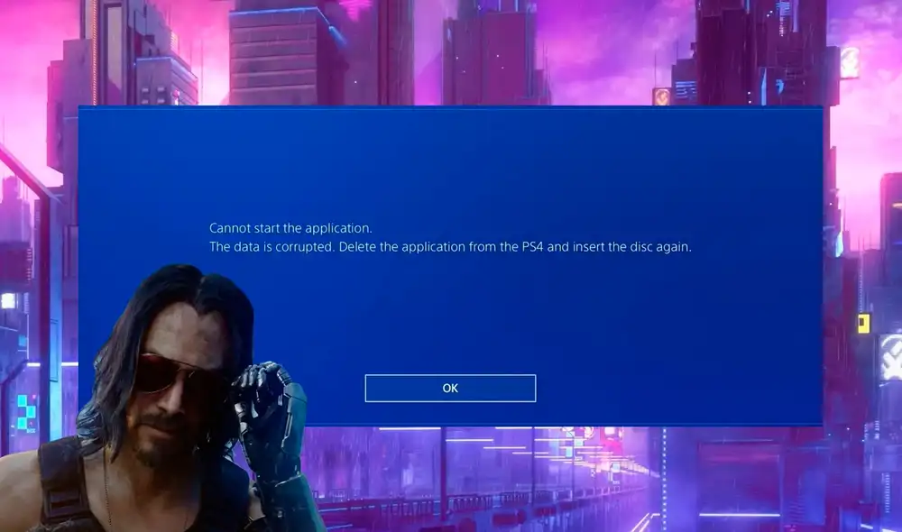 Tras el lanzamiento del parche 1.5 de Cyberpunk 2077, los usuarios de PS4 no han podido ingresar al juego porque aparece la pantalla de error. Foto: Sportskeeda