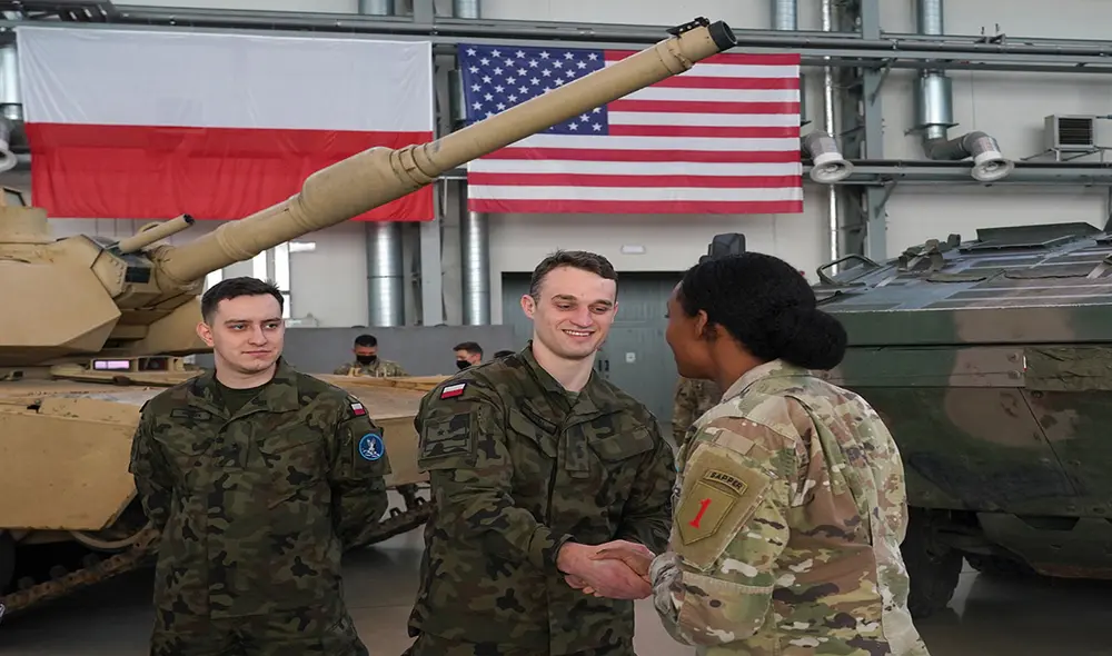 Estados Unidos y Polonia han reforzado recientemente su cooperación militar en medio de la crítica situación vivida en Ucrania. Foto: AFP Estados Unidos y Polonia han reforzado recientemente su cooperación militar en medio de la crítica situación vivida en Ucrania. Foto: AFP