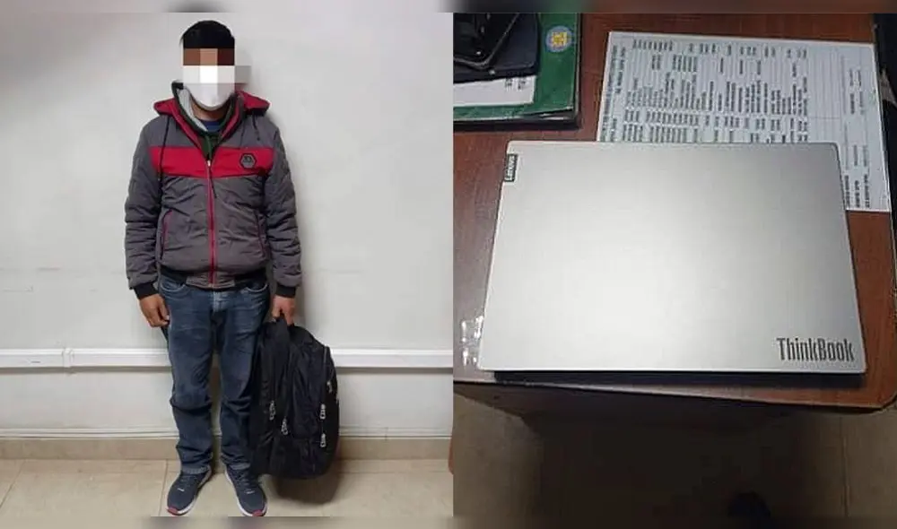 Luis Alberto Quinto Huamán (43) fue intervenido en la sala de llegada del aeropuerto cusqueño Velasco Astete. Foto: composición LR/PNP