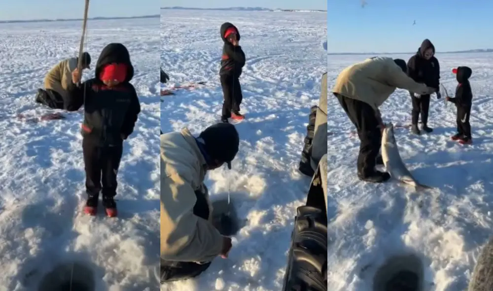 Nadie pudo creer lo que el muchacho pescó. Foto: captura de YouTube