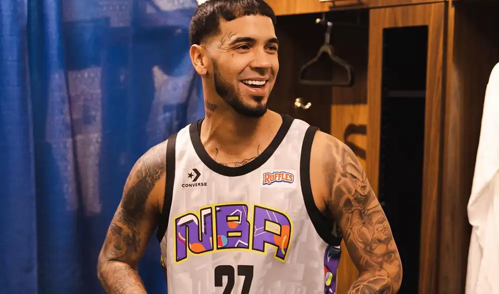 Anuel AA participó en la primera de tres fechas del NBA All-Star Celebrity Game 2022. Foto: Anuel/Instagram Anuel AA participó en la primera de tres fechas del NBA All-Star Celebrity Game 2022. Foto: Anuel/Instagram