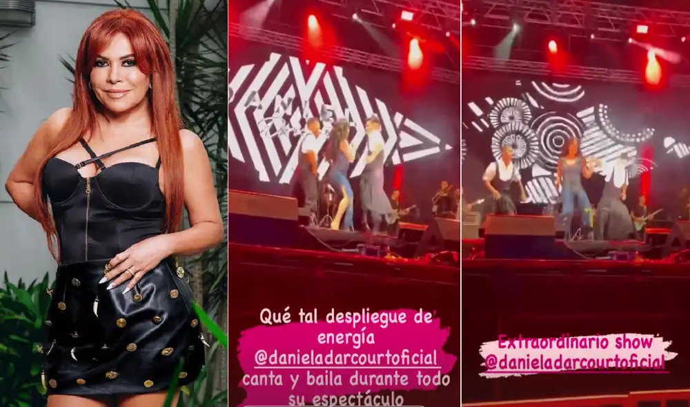 La conductora se mostró muy conforme con su asistencia al concierto de la salsera. Foto: Magaly Medina/Daniela Darcourt/Instagram
