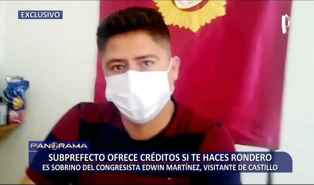 Paul Martínez es representante del presidente Pedro Castillo en Majes. Imagen: captura de Panorama