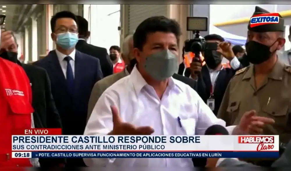 El jefe de Estado se encontraba en un evento en compañía del ministro Rosendo Serna. Foto: captura de Exitosa.