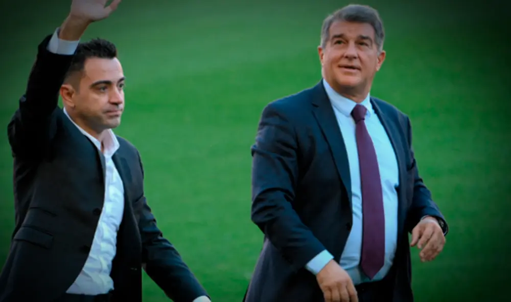Joan Laporta estaría dispuesto a dejar marchar al jugador pese a la negativa de Xavi Hernández. Foto: AFP