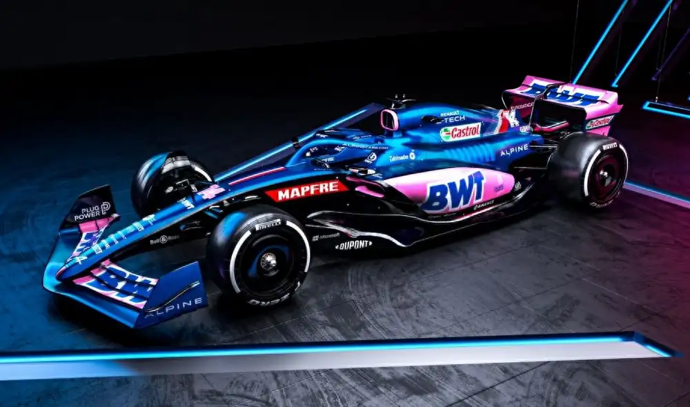 Así luce el nuevo auto de la escudería francesa. Foto: Alpine F1.