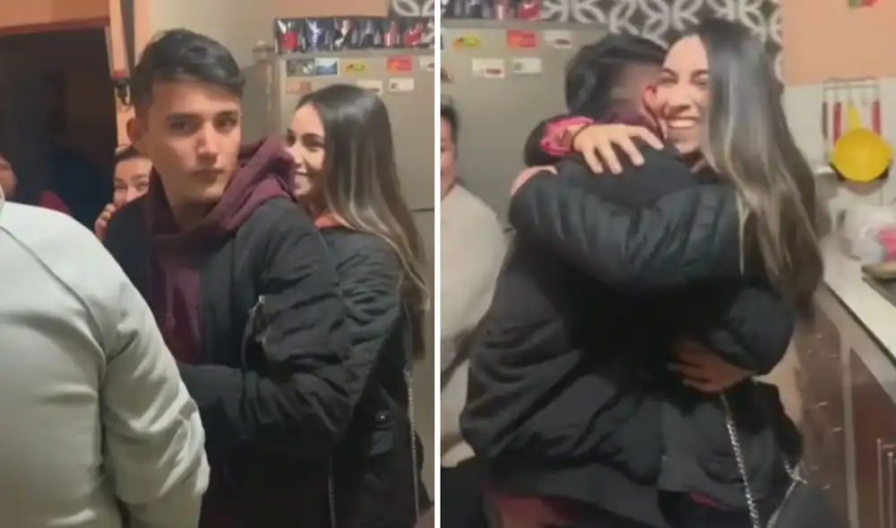 El emotivo reencuentro de esta pareja se volvió viral en las redes sociales. Foto: captura de TikTok El emotivo reencuentro de esta pareja se volvió viral en las redes sociales. Foto: captura de TikTok