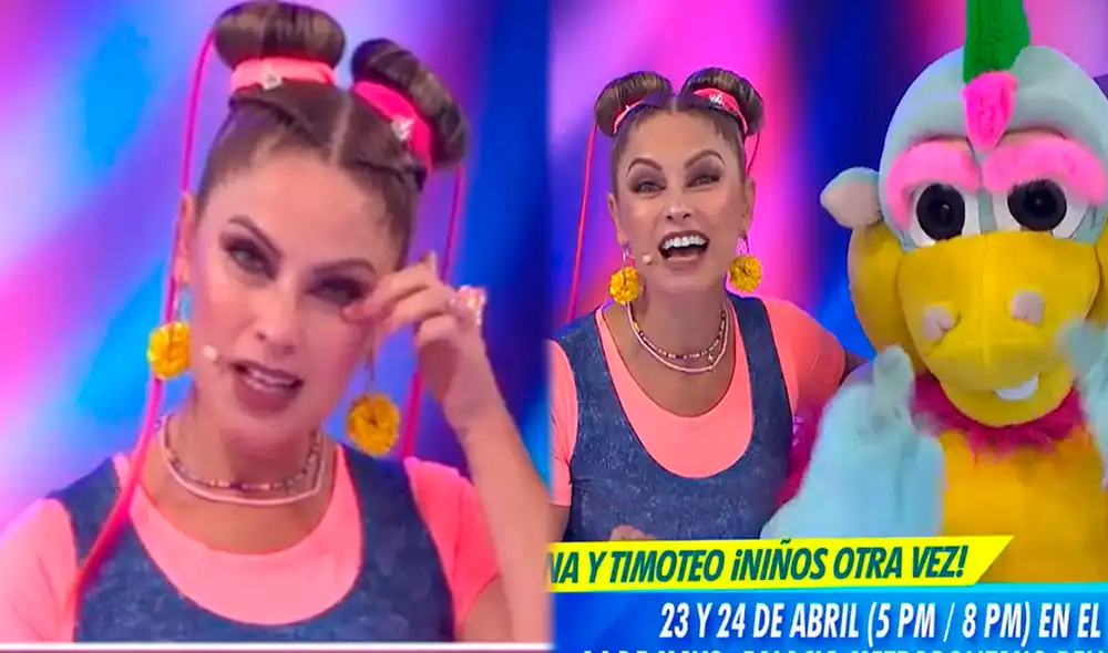 Karina Rivera regresa a los escenarios con Timoteo. Foto: captura de América TV
