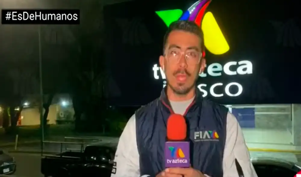 El periodista puso una cara de preocupación al notar que había cometido el tremendo error. Foto: captura de YouTube El periodista puso una cara de preocupación al notar que había cometido el tremendo error. Foto: captura de YouTube