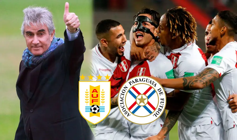 La selección peruana se medirá ante Uruguay y Paraguay por el cierre de las Eliminatorias Qatar 2022. Foto: Composición FPF.