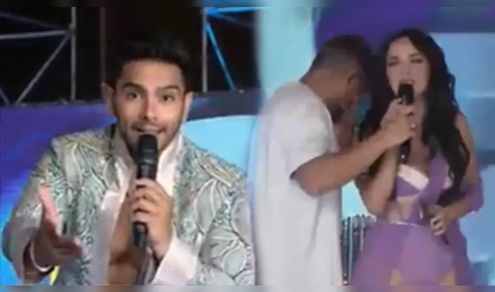 Yaco Eskenazi no pudo evitar las risas al escuchar el recibimiento de Cardozo hacia Rosángela por lo que atinó a voltear para no ser ponchado. Foto: composición/captura América TV Yaco Eskenazi no pudo evitar las risas al escuchar el recibimiento de Cardozo hacia Rosángela por lo que atinó a voltear para no ser ponchado. Foto: composición/captura América TV