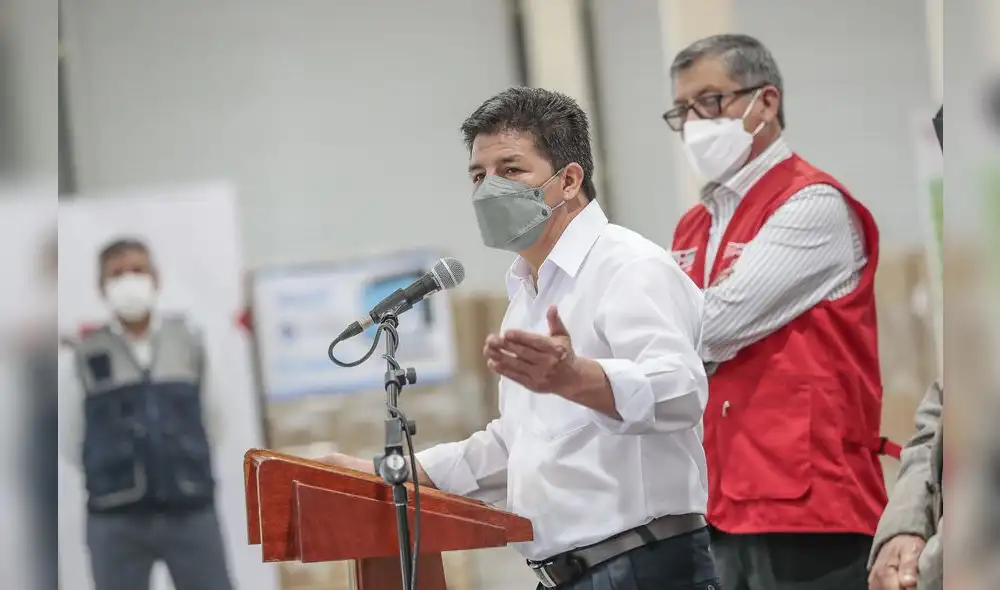 “Esta prensa es un chiste", respondió Pedro Castillo al ser consultado sobre su declaración ante el Ministerio Público sobre su encuentro con Karelim López. Foto: Presidencia