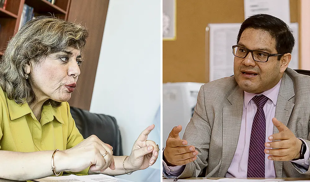 Enfrentamientos. Fiscal de la Nación, Zoraida Ávalos, habla de “mafias” que estarían detrás de la denuncia que formuló en su contra el procurador anticorrupción Javier Pacheco Palacios. Foto: composición LR/John Reyes/Antonio Melgarejo