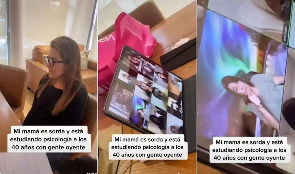 La joven @laura.bucer suele difundir la lengua de señas a través de sus redes y, a su vez, comparte enternecedores momentos junto a su familia. Foto: captura de TikTok
