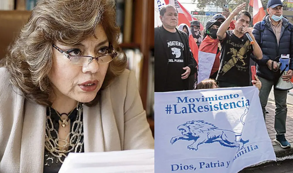 El violento grupo vociferaba "fuera, corrupta" frente a la vivienda de Zoraida Ávalos. Foto: composición/La República