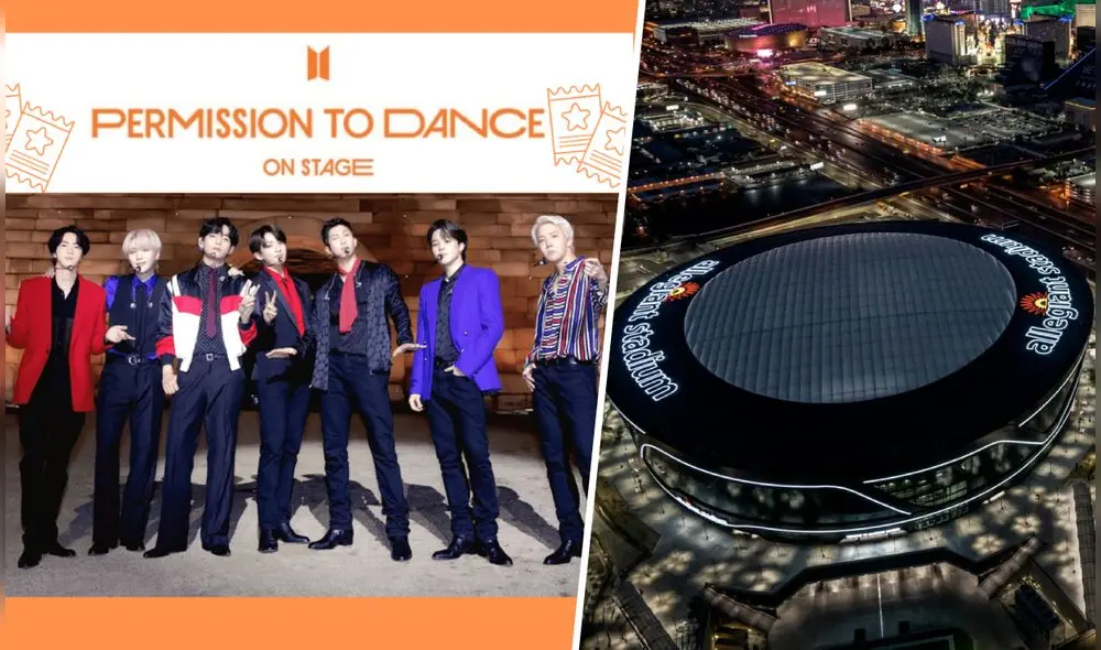 BTS llegará a Las Vegas para concierto Permission to dance on stage y presentación den los Grammys 2022. Foto: composición La República / Hybe / Allegiant Stadium