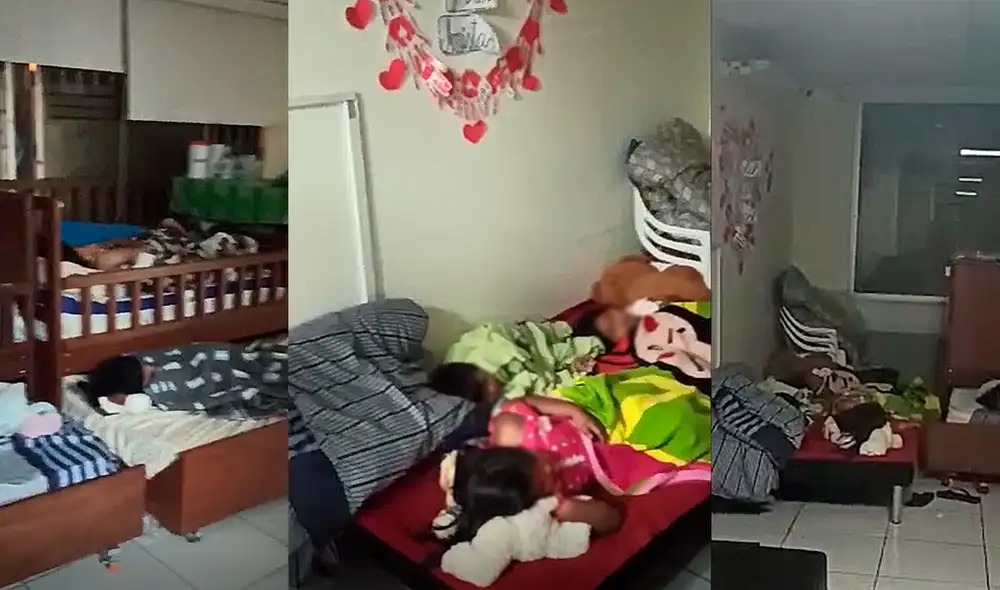 Niños y niñas de diferentes edades duermen en un mismo ambiente en el MIMP. Foto: La República