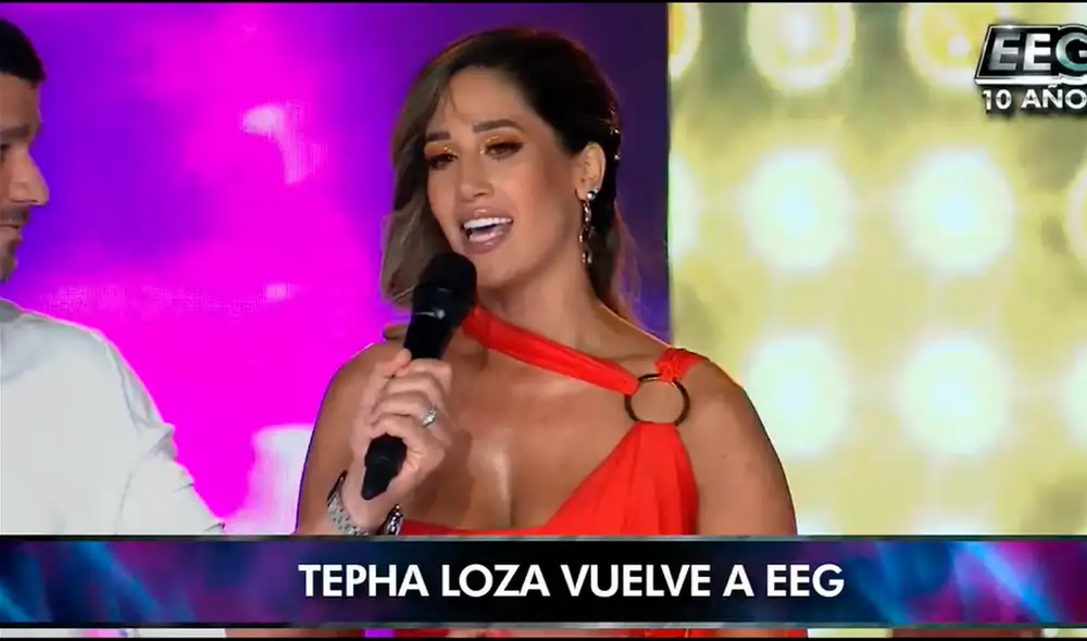 Tepha Loza fue presentada como la nueva bomba de EEG en su segundo día de transmisión. Foto: captura América TV Tepha Loza fue presentada como la nueva bomba de EEG en su segundo día de transmisión. Foto: captura América TV