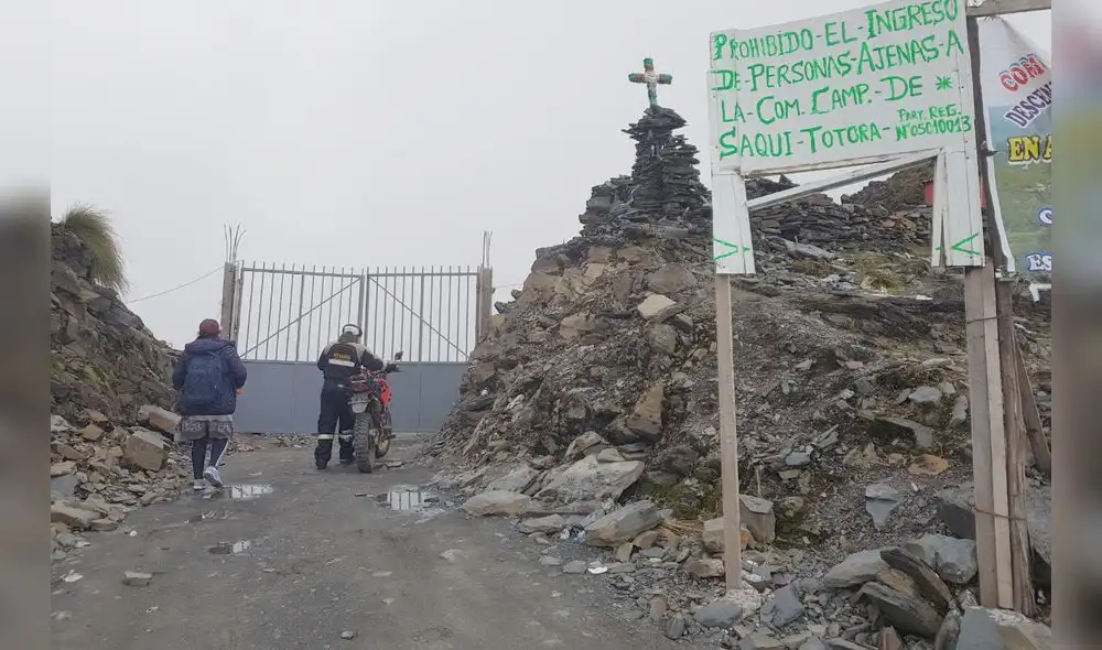 Puno. El paso a la comunidad de Saqui Totora esta prohibido. Foto: La República