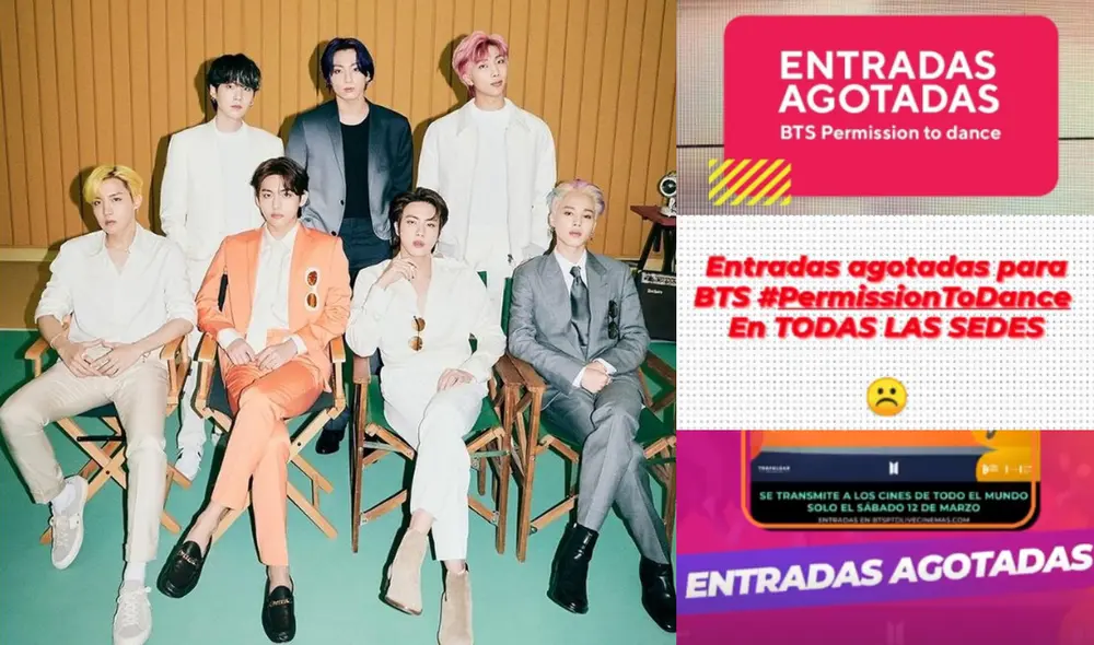 Fans de BTS agotaron las entradas para ver Permission to dance on stage en Seúl desde los cines peruanos. Foto: composición/BIGHIT/Cineplanet/Cinemark/Cinépolis Fans de BTS agotaron las entradas para ver Permission to dance on stage en Seúl desde los cines peruanos. Foto: composición/BIGHIT/Cineplanet/Cinemark/Cinépolis