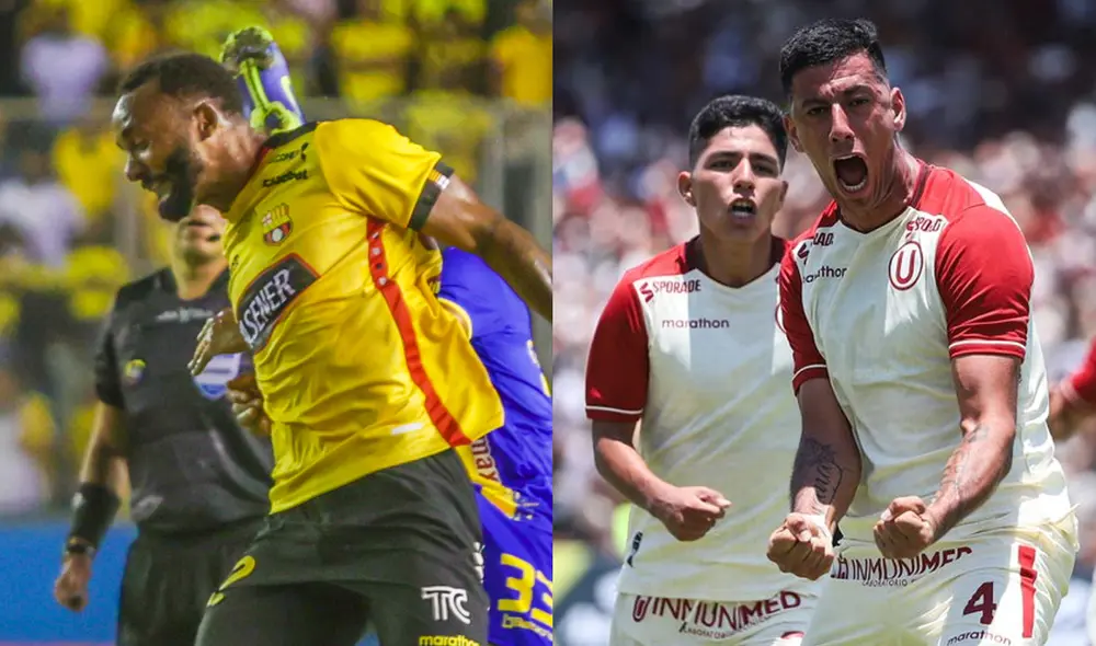 El Ídolo y el cuadro crema disputaron la Libertadores 2021. Foto: Twitter Barcelona / Twitter Universitario