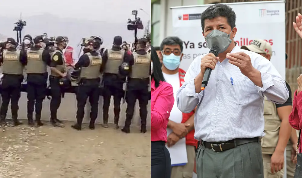 Bloqueo. Cordón policial para periodistas en Jicamarca. Foto: Igor Malca, Presidencia / Video: RPP Bloqueo. Cordón policial para periodistas en Jicamarca. Foto: Igor Malca, Presidencia / Video: RPP