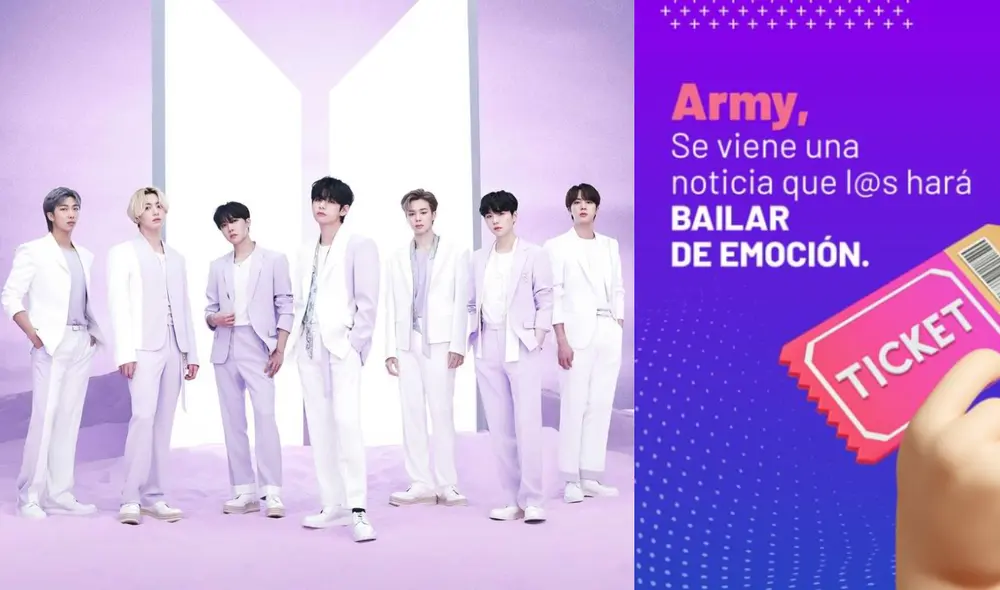 BTS llegará a Perú con las funciones de Permission to dance on stage en Seúl y Entel presentará un sorteo en colaboración con Cineplanet. Foto: composición La República/BIGHIT/Entel