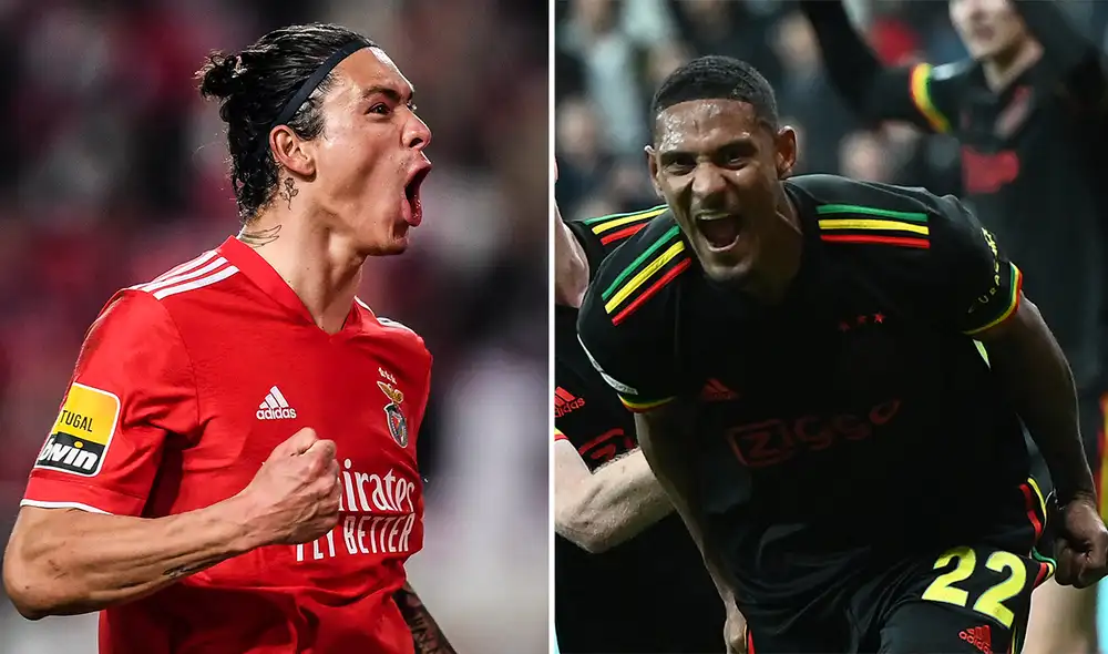 Benfica recibe al Ajax en Lisboa. Foto: composición/ AFP