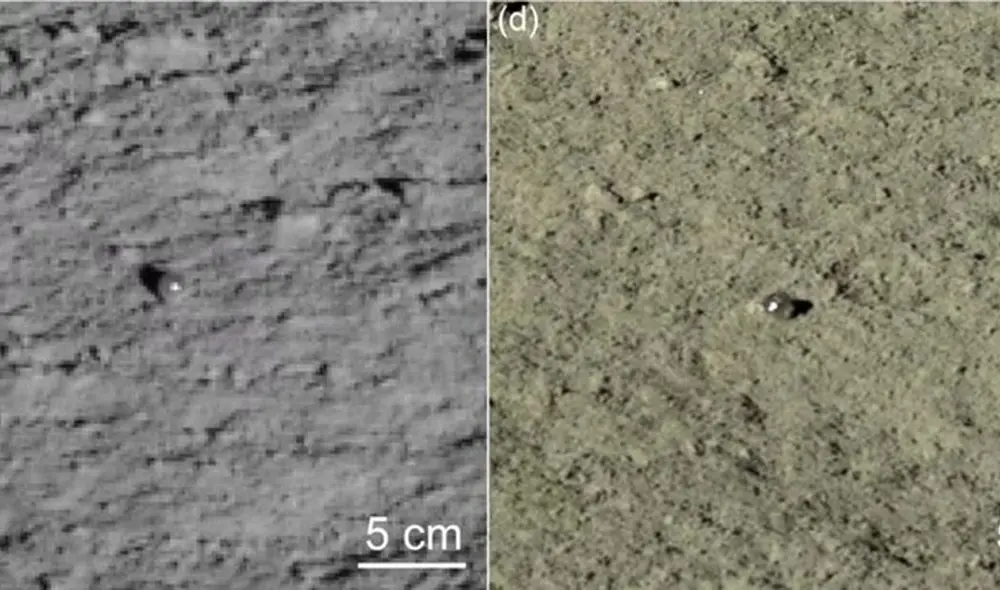 Esferas de vidrio encontradas en la superficie de la cara oculta de la Luna. Fotos: Xinhua