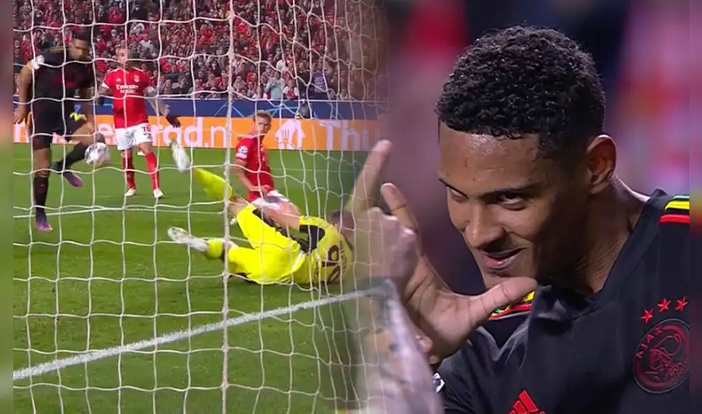 Sébastien Haller es el goleador de la Champions League. Foto: captura ESPN