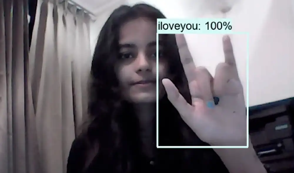 Esta inteligencia artificial es capaz de traducir el lenguaje de signos a inglés en fotogramas estáticos. Foto: Priyanjali Gupta Esta inteligencia artificial es capaz de traducir el lenguaje de signos a inglés en fotogramas estáticos. Foto: Priyanjali Gupta