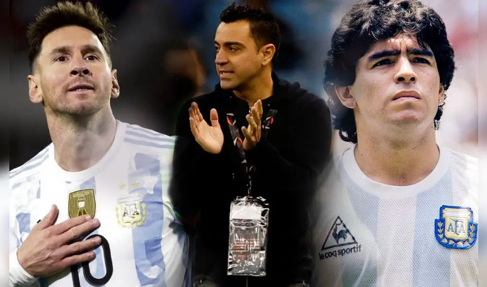 Lionel Messi y Diego Armando Maradona vistieron la camiseta del Barcelona. Foto: composición GLR/AFP/EFE
