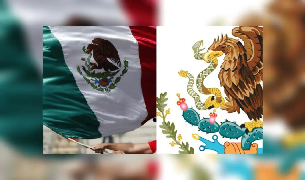 Hay un error en una de las ramas base del escudo de México. Foto: composición/EFE