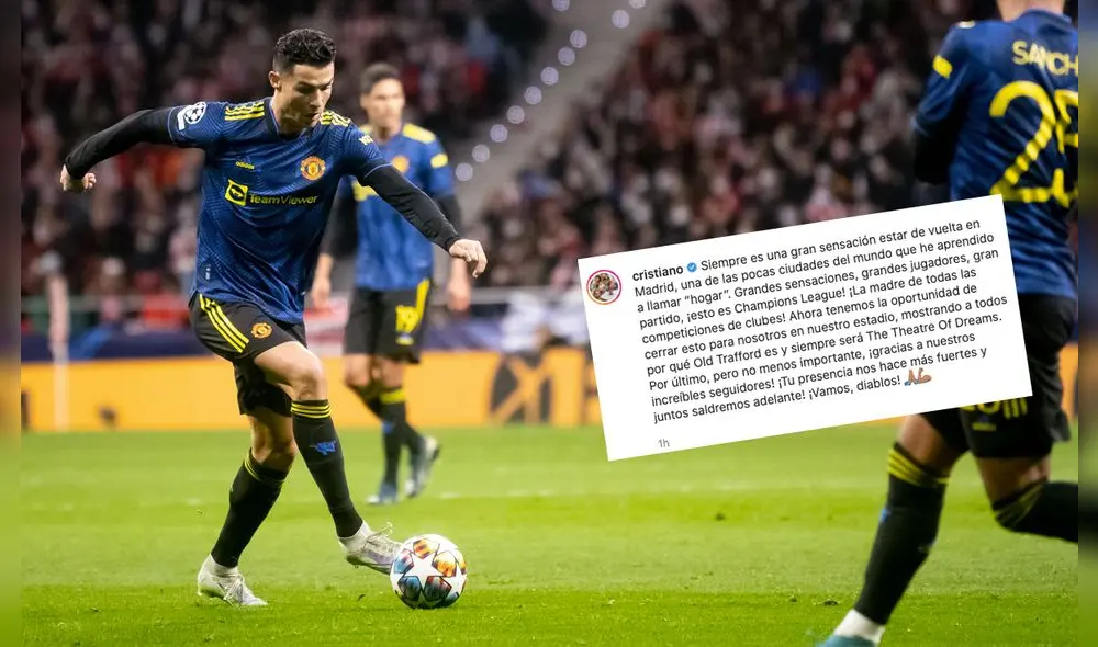 Cristiano Ronaldo es el máximo goleador del Manchester United en la Champions League. Foto: Instagram / Cristiano Ronaldo Cristiano Ronaldo es el máximo goleador del Manchester United en la Champions League. Foto: Instagram / Cristiano Ronaldo