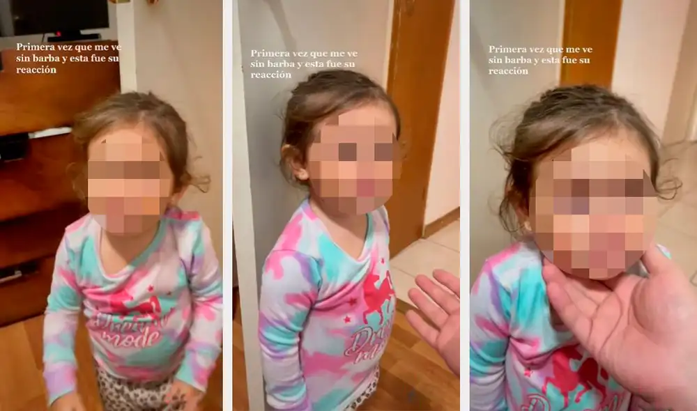 Un hombre se renovó su look y no dudó en enseñárselo a su hija, pero se sorprendió cuando ella trató de alejarse de él. Foto: captura de Facebook