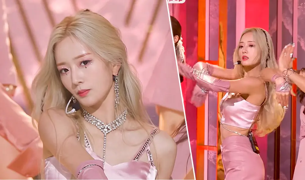 Las botas largas de la cantante la hirieron mientras bailaba. Foto: composición capturas/Inkigayo