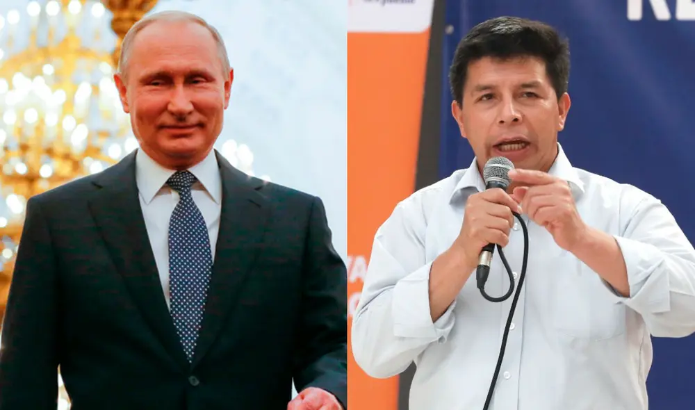 En julio del año pasado, Putin le deseó éxitos a Castillo Terrones. Foto: AFP/Presidencia En julio del año pasado, Putin le deseó éxitos a Castillo Terrones. Foto: AFP/Presidencia