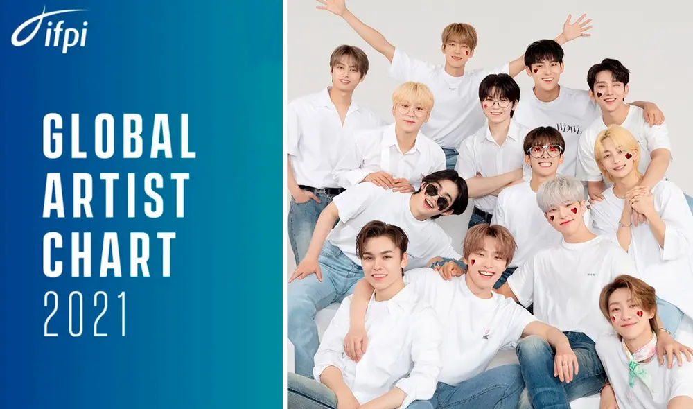 SEVENTEEN es un grupo de 13 integrantes que debutó en 2015. Foto: composición/IFPI/Pledis