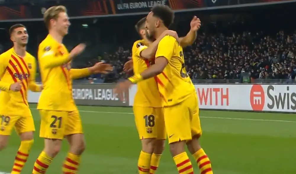 FC Barcelona se afianza en los octavos de final de la Europa League. Foto: captura Star Plus