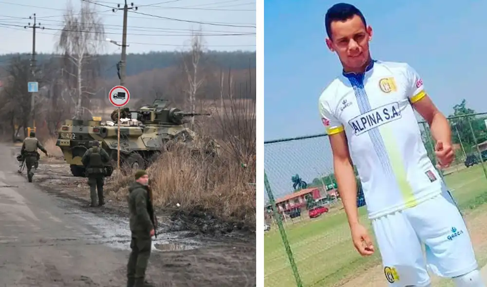 Jugador paraguayo varado en Ucrania espera volver a su país. Foto: AFP/composición Jugador paraguayo varado en Ucrania espera volver a su país. Foto: AFP/composición