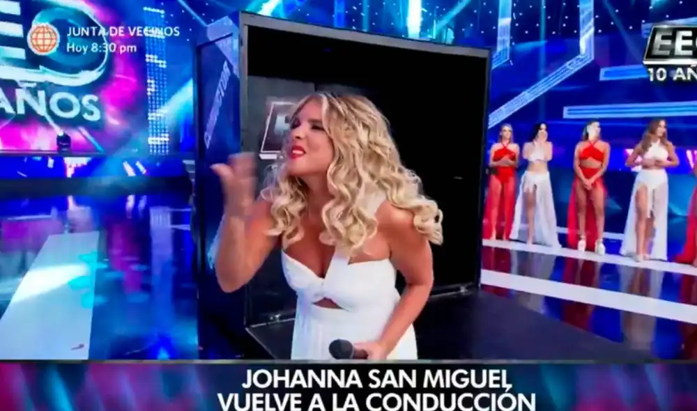 Johanna San Miguel sorprendió con su presentación en el programa. Foto: captura de América TV Johanna San Miguel sorprendió con su presentación en el programa. Foto: captura de América TV