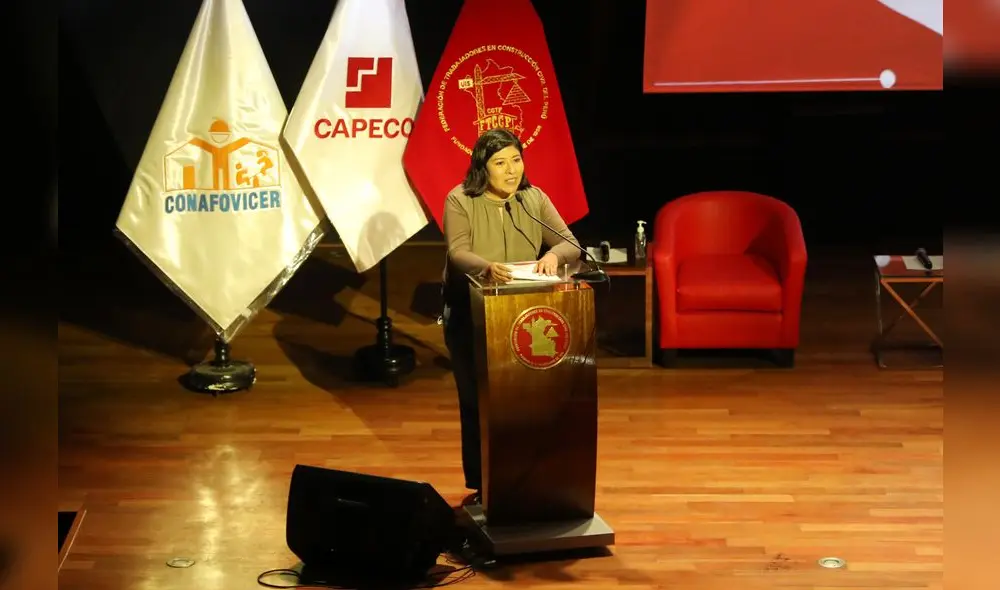 Ministra inauguró el Foro De la Reactivación a la Modernización del Sector Construcción. Foto: MTPE