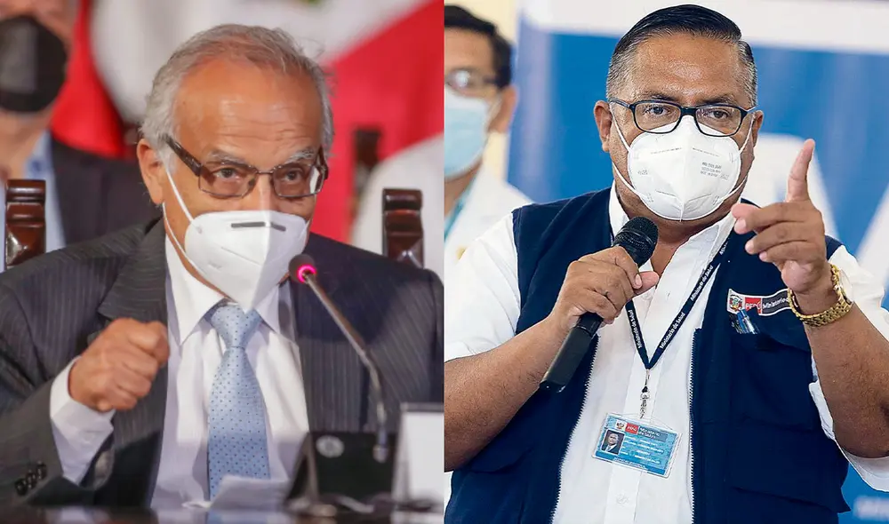 Primer ministro, Aníbal Torres, y ministro de Salud, Hernán Condori. Foto: Presidencia/La República Primer ministro, Aníbal Torres, y ministro de Salud, Hernán Condori. Foto: Presidencia/La República