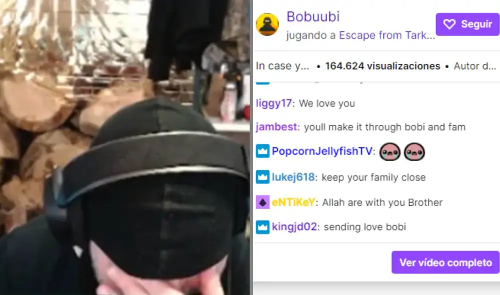 Doloroso. Un conocido streamer tuvo que finalizar abruptamente su sesión en Twitch ante el comienzo de los bombardeos en Ucrania. Foto: Twitch